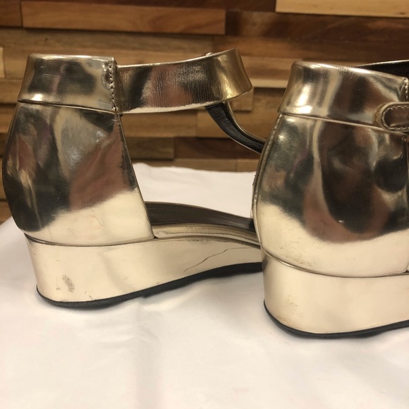 Celine Metallic Wedge Sandals - Picture 2 of 10